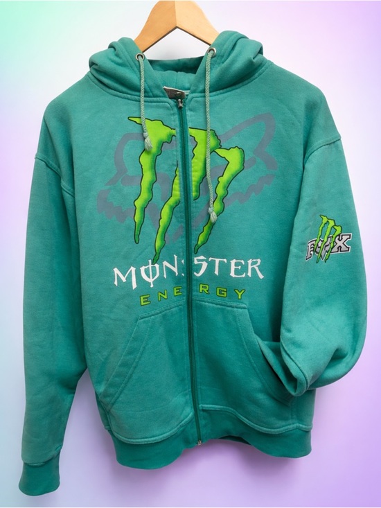 Fox Tops - Monster Energy green Zip-Up Hoodie